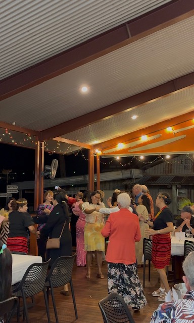 Guests dancing together